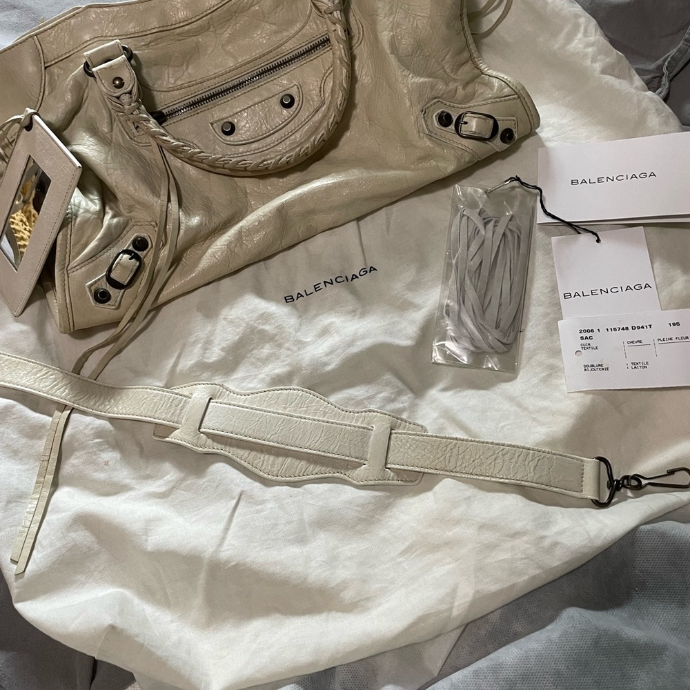 Balenciaga Moto Bag Cream Color